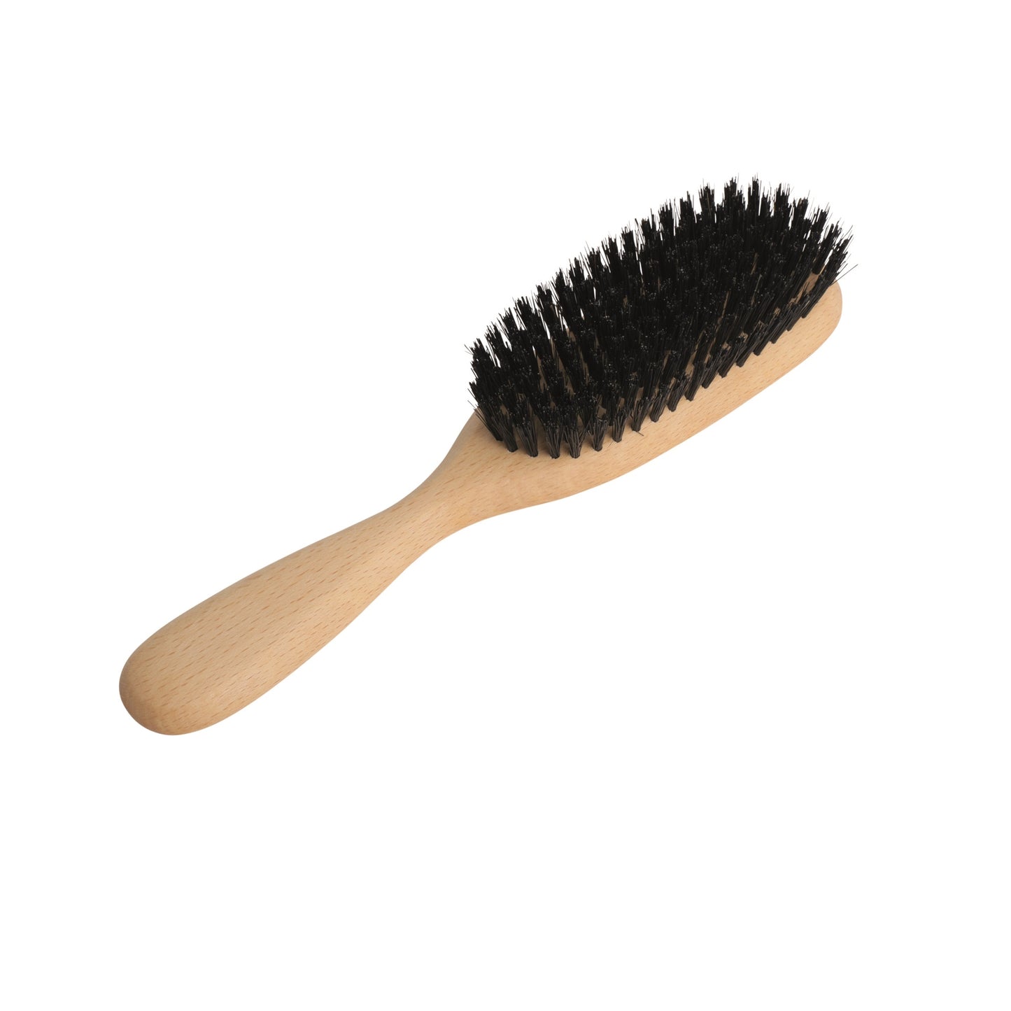 Beechwood Hairbrush with Stiff Black Bristle