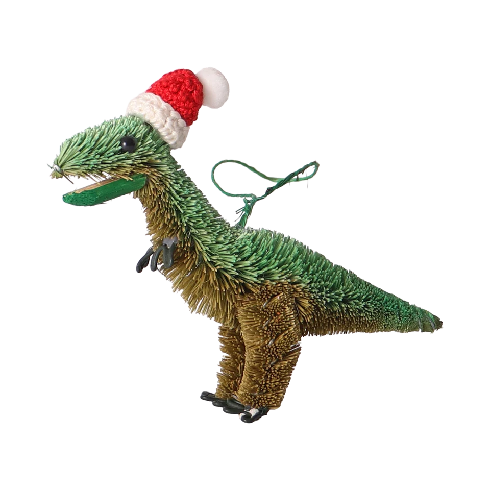 Bristle T-Rex Christmas Decoration