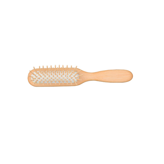 Beechwood Hairbrush, Long with Straight Wooden Pins