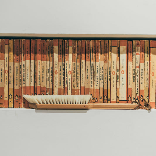 Book Dust Brush with Goat Hair & Pearwood Handle