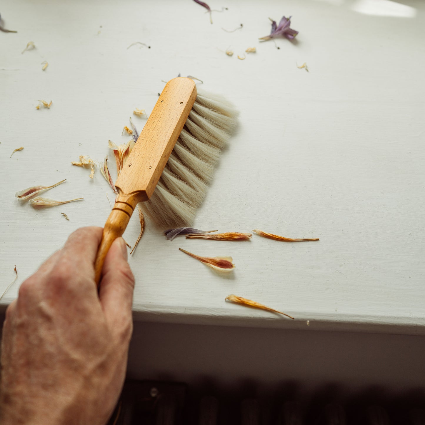 Dust Brush with Waxed Beechwood - Small