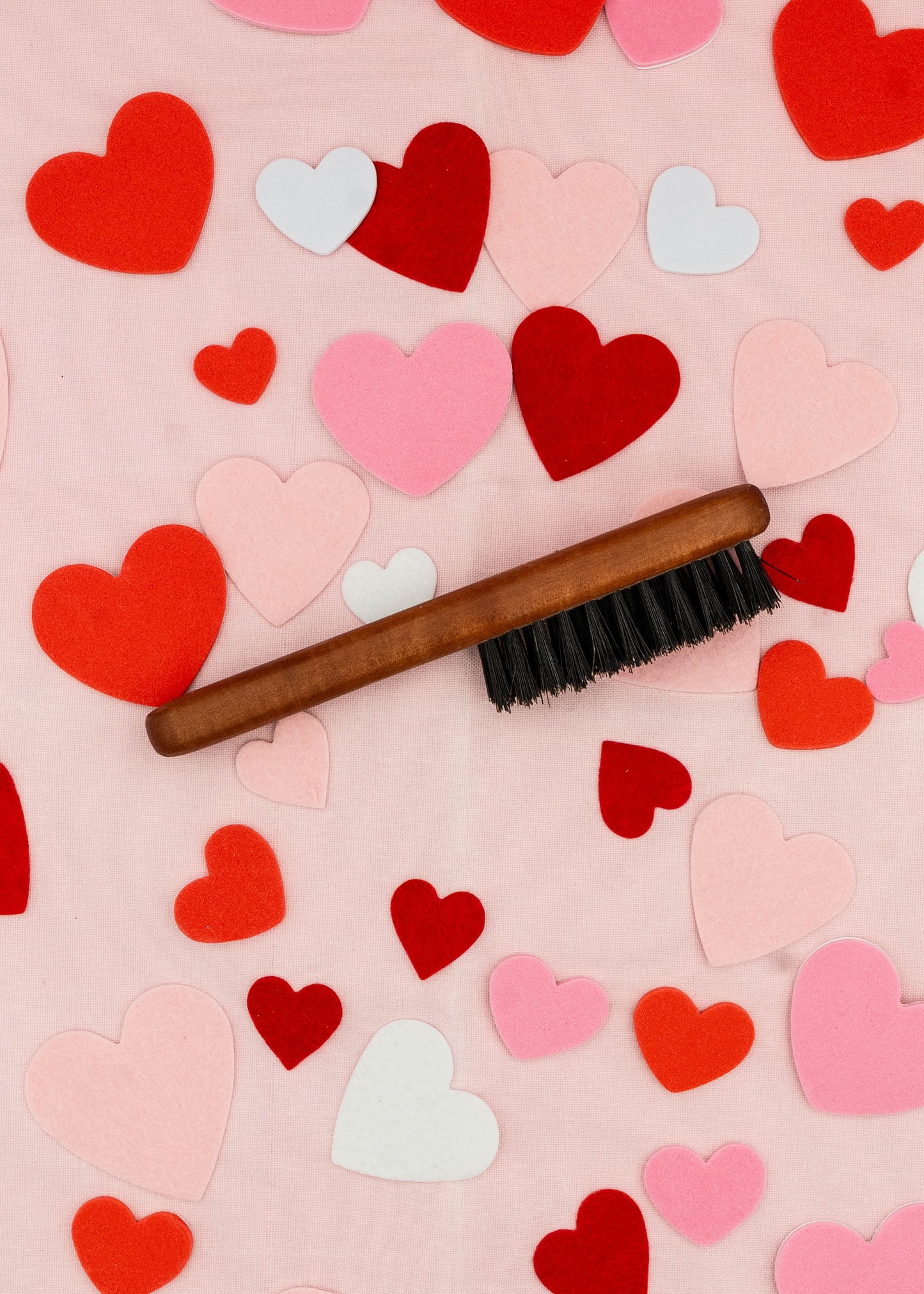 Beard Brush in Pearwood with Handle