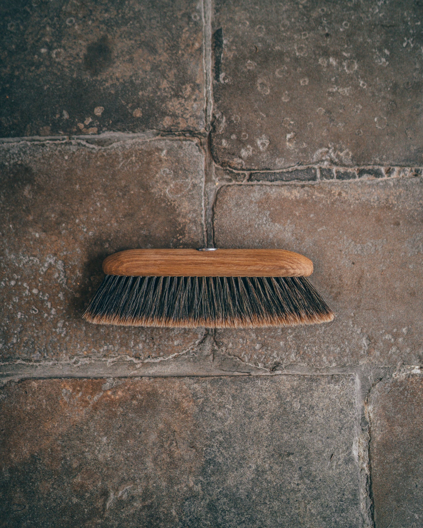 Indoor Broom Head with Split Horsehair & Oak Wood - Threaded