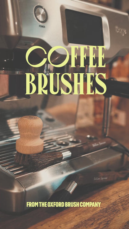 Espresso Brush with Curved Handle - Thermowood