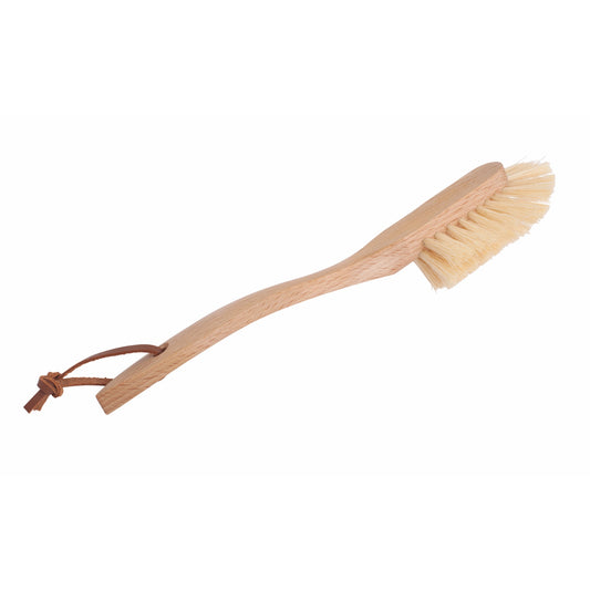 Dish Brush with Curved Handle - Splayed Tampico Fibre