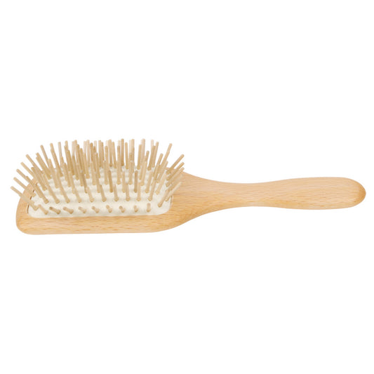 Beechwood Hairbrush, Small Rectangular with Wooden Pins