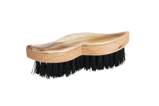 Moustache & Beard Brush with Horn Decor