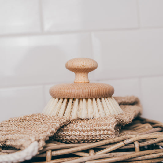 Massage Brush with Light Soft Bristle - Round