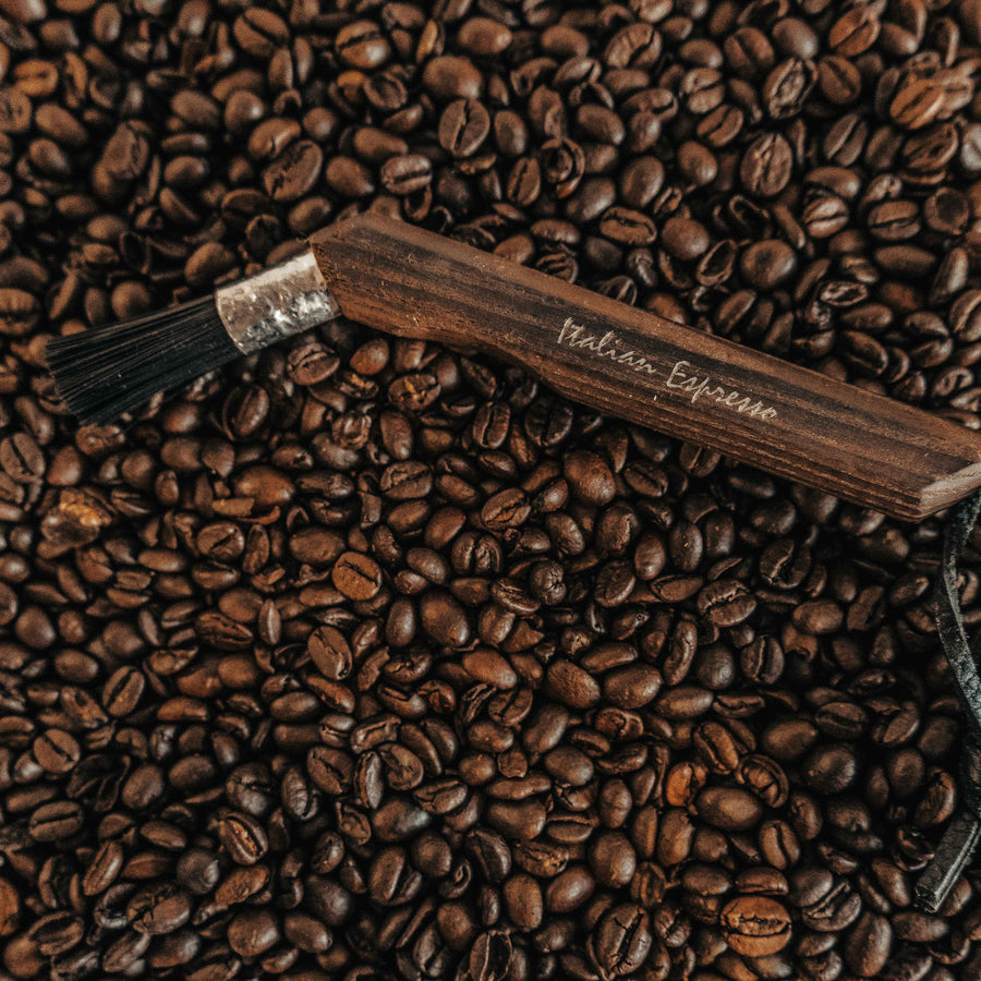 Espresso Brush with Curved Handle - Thermowood